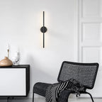 1-Light Black/ Gold/ Nickel Modern Long Linear Strip Wall Sconce Dimmable LED Bathroom Vanity Light