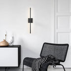 1-Light Black/ Gold/ Nickel Modern Long Linear Strip Wall Sconce Dimmable LED Bathroom Vanity Light