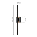 1-Light Black/ Gold/ Nickel Modern Long Linear Strip Wall Sconce Dimmable LED Bathroom Vanity Light