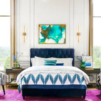 1-Light Black/ Gold/ Nickel Modern Long Linear Strip Wall Sconce Dimmable LED Bathroom Vanity Light