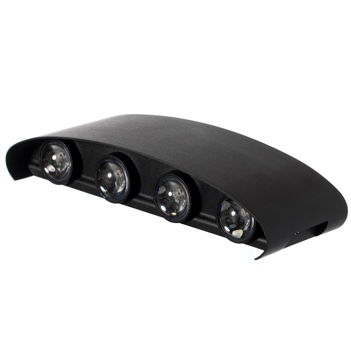 Black Contemporary Decorative Waterproof Aluminum Wall Lamp for Indoors and Outdoors, 8 Watt Cool White 4000K