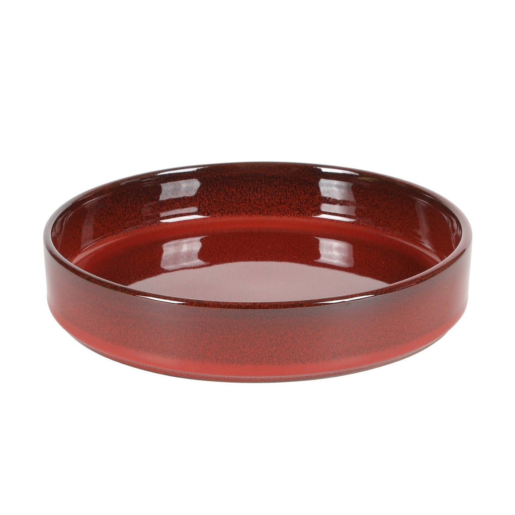 Bloomhouse Santorini Mist 16 Piece Double Bowl Terracotta Reactive Glaze Plates and Bowls Dinnerware Set