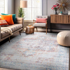 Bohemian Distressed Machine Washable Area Rug