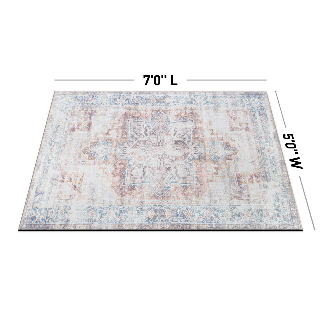 Bohemian Distressed Machine Washable Area Rug