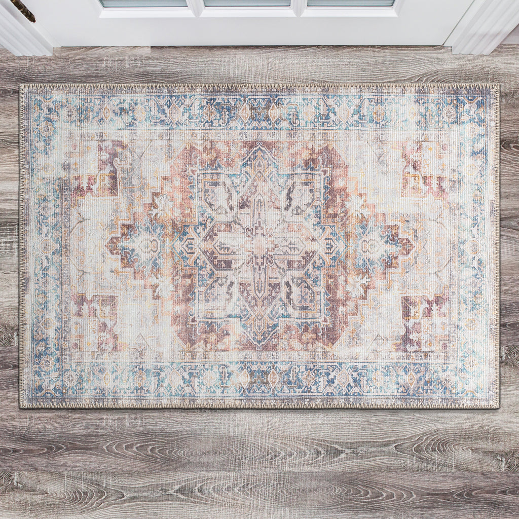 Bohemian Distressed Machine Washable Area Rug