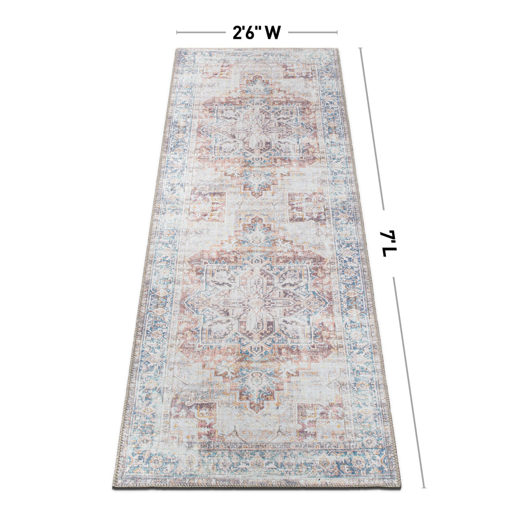 Bohemian Distressed Machine Washable Area Rug