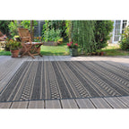 World Rug Gallery Bohemian Geometric Stripe Indoor/Outdoor Area Rug
