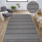 World Rug Gallery Bohemian Geometric Stripe Indoor/Outdoor Area Rug