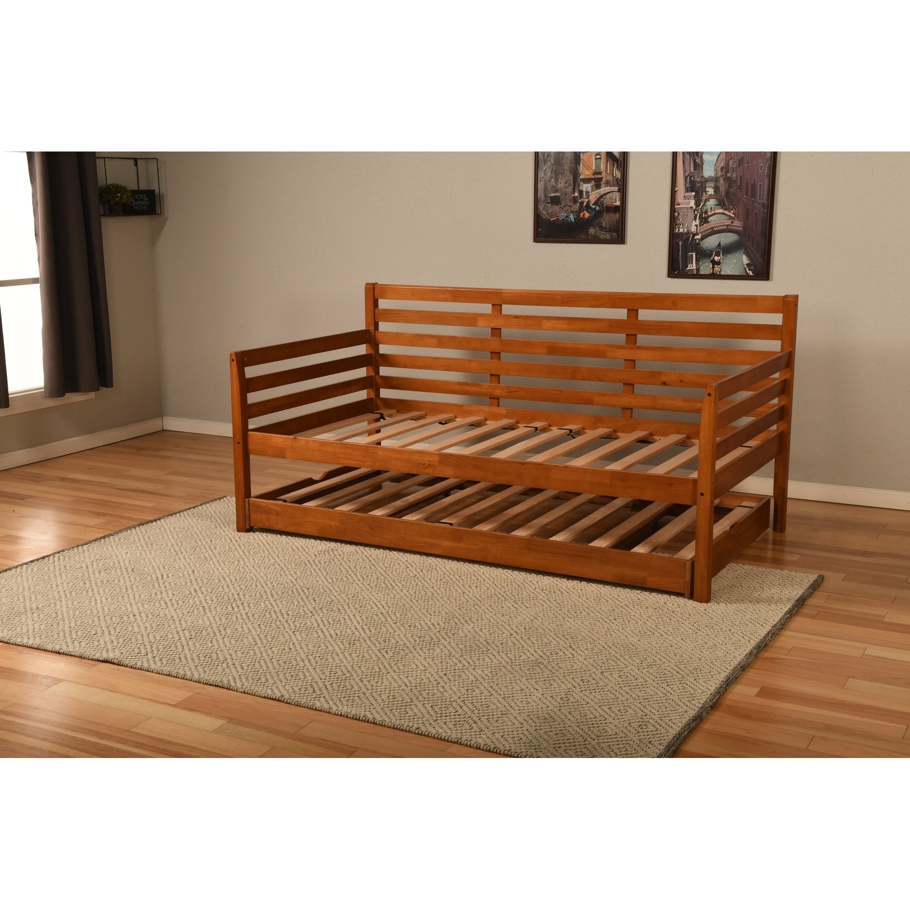 Somette Boho Daybed with Additional Pop Up Bed (Mattresses Not Included)
