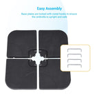 Bonosuki 4-Piece Cantilever Base Offset Patio Umbrella Stand, 176lb - 40.9 x 40.9