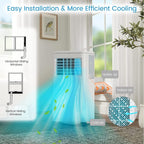 Bossin 8000BTU (Ashrae), 5000BTU（SACC) 3-in-1 Portable Air Conditioners with Remote Control,Quiet Room Portable AC Cooler - 880v