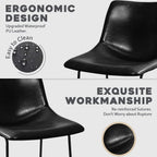 Bossin 18/26/30 inch Bar Stools,Counter Height Bar Stools with Back Modern PU Leather Stools Dining Chair with Footrest
