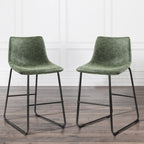 Bossin 18/26/30 inch Bar Stools,Counter Height Bar Stools with Back Modern PU Leather Stools Dining Chair with Footrest