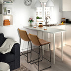Bossin 18/26/30 inch Bar Stools,Counter Height Bar Stools with Back Modern PU Leather Stools Dining Chair with Footrest