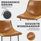 Bossin 18/26/30 inch Bar Stools,Counter Height Bar Stools with Back Modern PU Leather Stools Dining Chair with Footrest