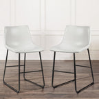 Bossin 18/26/30 inch Bar Stools,Counter Height Bar Stools with Back Modern PU Leather Stools Dining Chair with Footrest