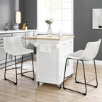 Bossin 18/26/30 inch Bar Stools,Counter Height Bar Stools with Back Modern PU Leather Stools Dining Chair with Footrest