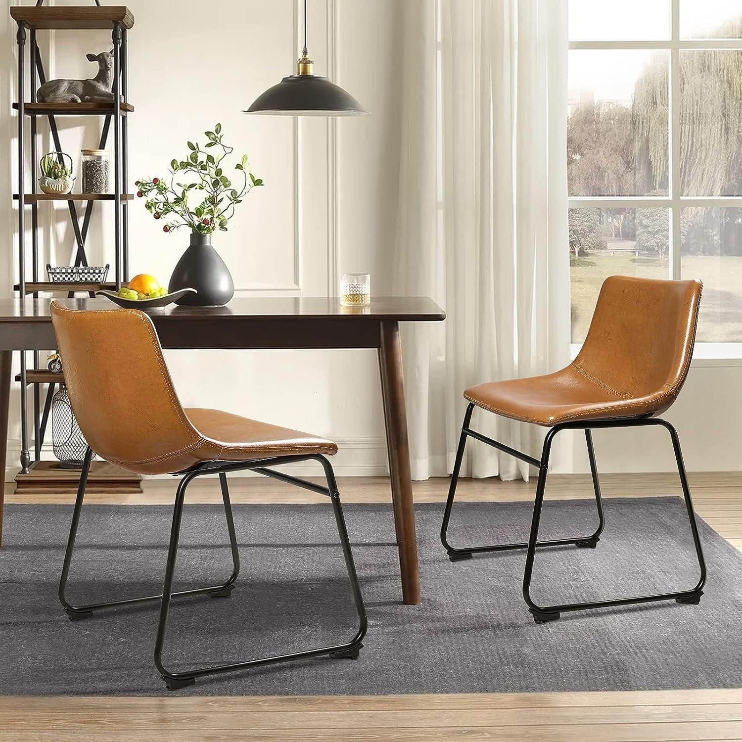 Bossin 18/26/30 inch Bar Stools,Counter Height Bar Stools with Back Modern PU Leather Stools Dining Chair with Footrest