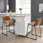 Bossin 18/26/30 inch Bar Stools,Counter Height Bar Stools with Back Modern PU Leather Stools Dining Chair with Footrest