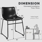 Bossin 18/26/30 inch Bar Stools,Counter Height Bar Stools with Back Modern PU Leather Stools Dining Chair with Footrest