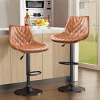 Bossin Adjustable Swivel Bar Stools with Backs – Counter Height
