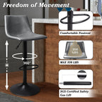 Bossin Adjustable Swivel Bar Stools with Backs – Counter Height
