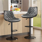 Bossin Adjustable Swivel Bar Stools with Backs – Counter Height