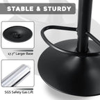 Bossin Adjustable Swivel Bar Stools with Backs – Counter Height