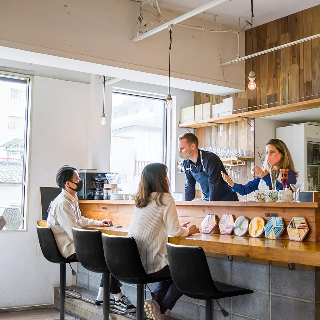 Bossin Adjustable Swivel Bar Stools with Backs – Counter Height