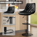 Bossin Adjustable Swivel Bar Stools with Backs – Counter Height