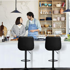 Bossin Adjustable Swivel Bar Stools with Backs – Counter Height