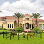 Bossin Dog Playpen Dog Kennel Pen Cage Dog Fence Exercise Pen with Doors 8/16/24 Panel