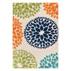 Brescia Modern Floral Circles Indoor/Outdoor Area Rug