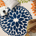 Brescia Modern Floral Circles Indoor/Outdoor Area Rug