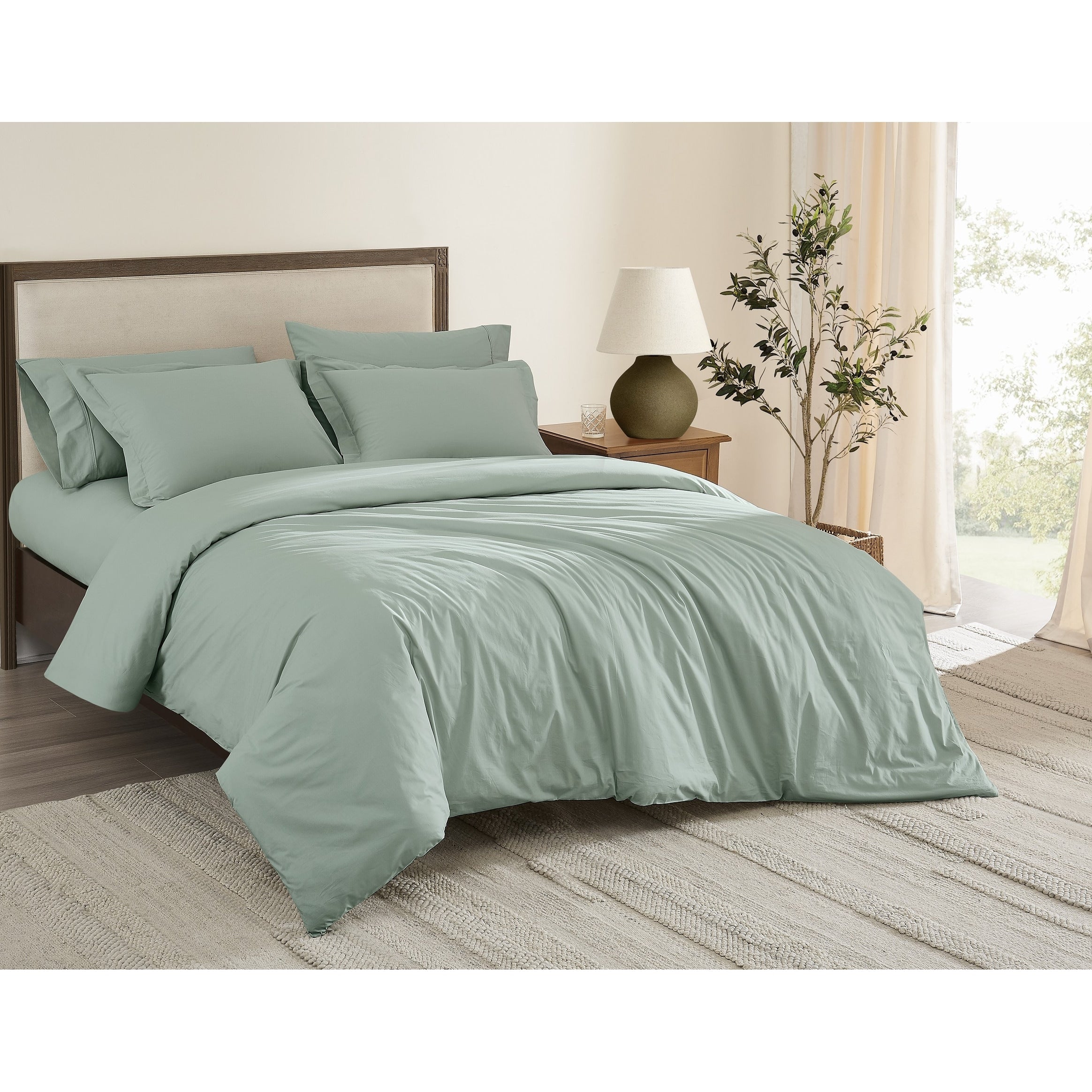 Brooklyn Loom Tight-Weave Cotton Percale Duvet Set