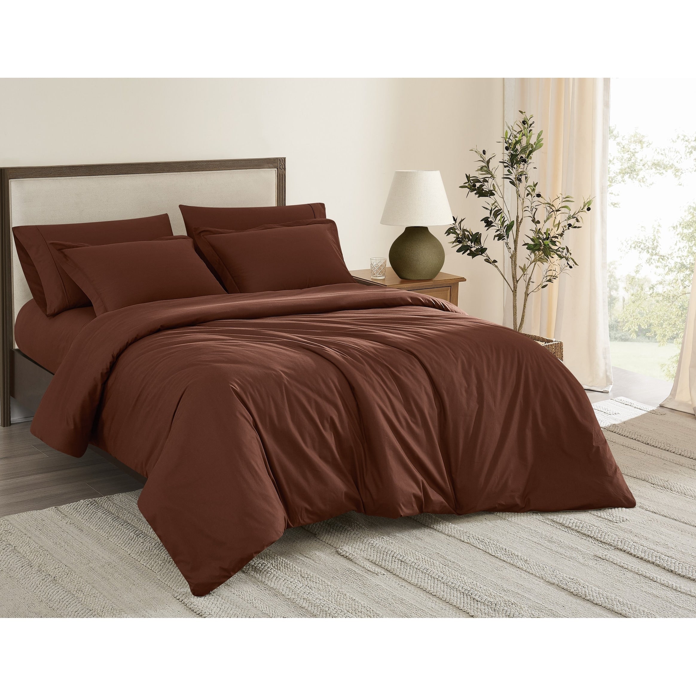 Brooklyn Loom Tight-Weave Cotton Percale Duvet Set