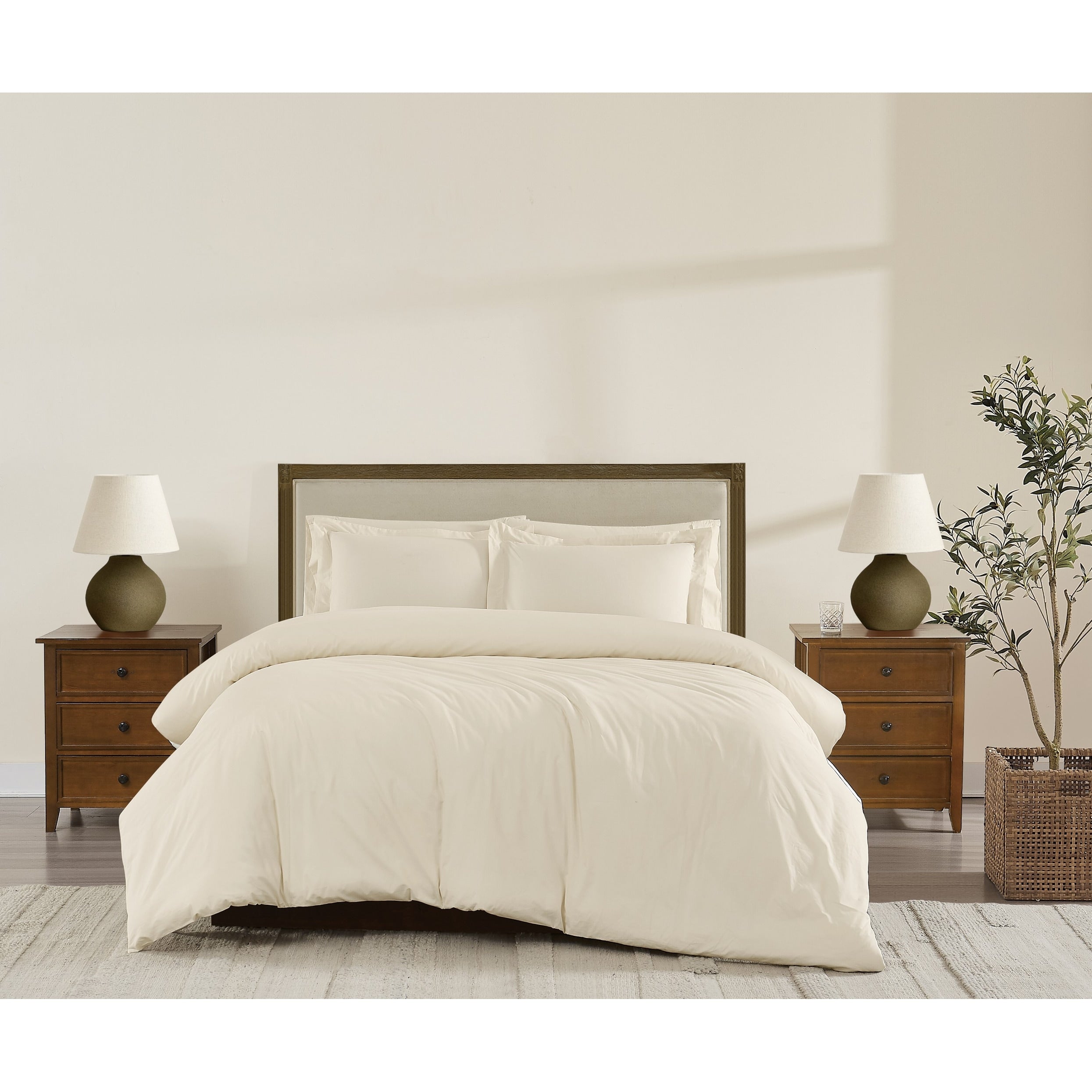 Brooklyn Loom Tight-Weave Cotton Percale Duvet Set
