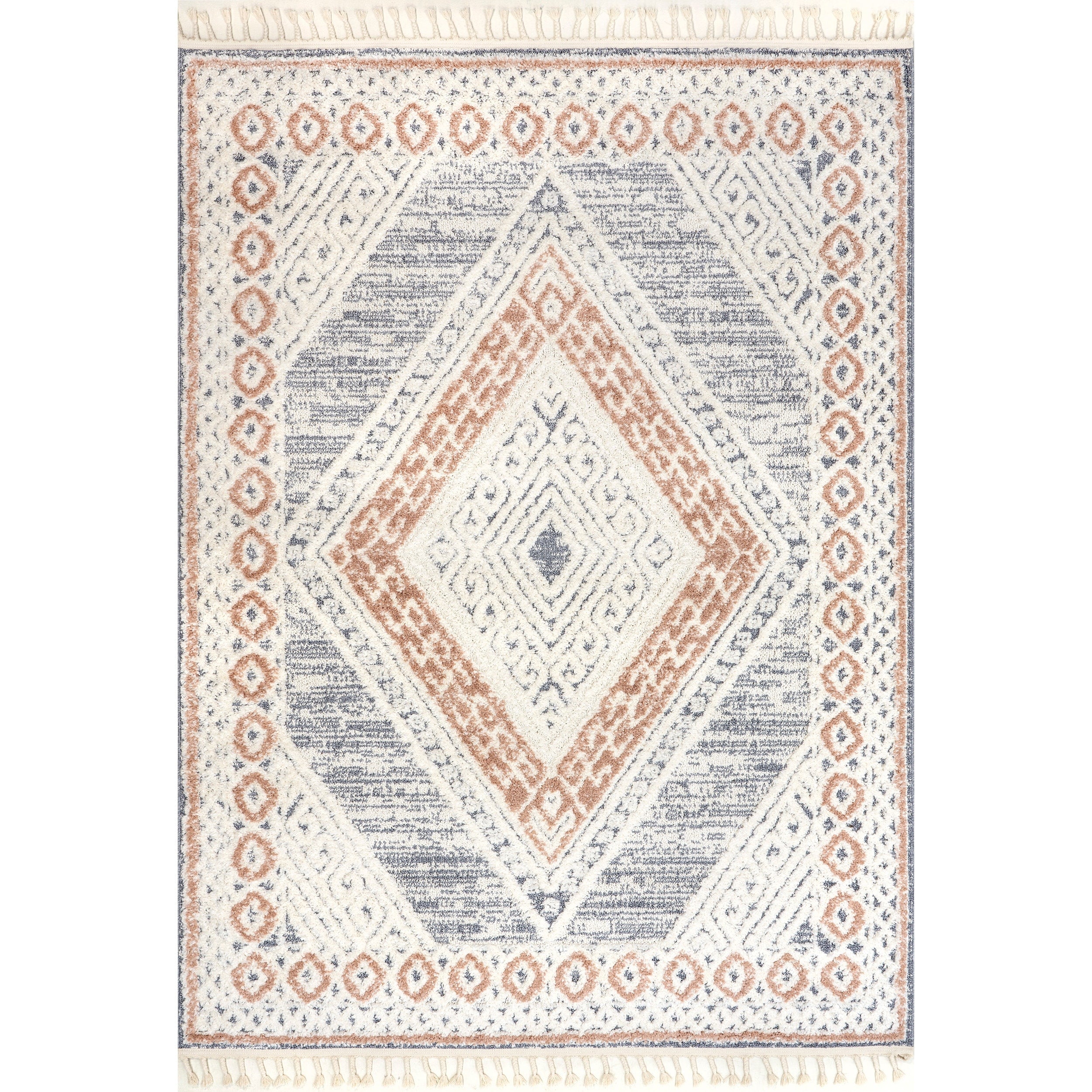 Nuloom Acacia Raised Diamond Tasseled Area Rug