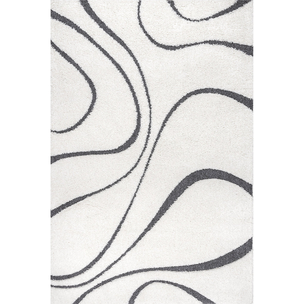 Nuloom Krista Contemporary Swirls Shag Area Rug