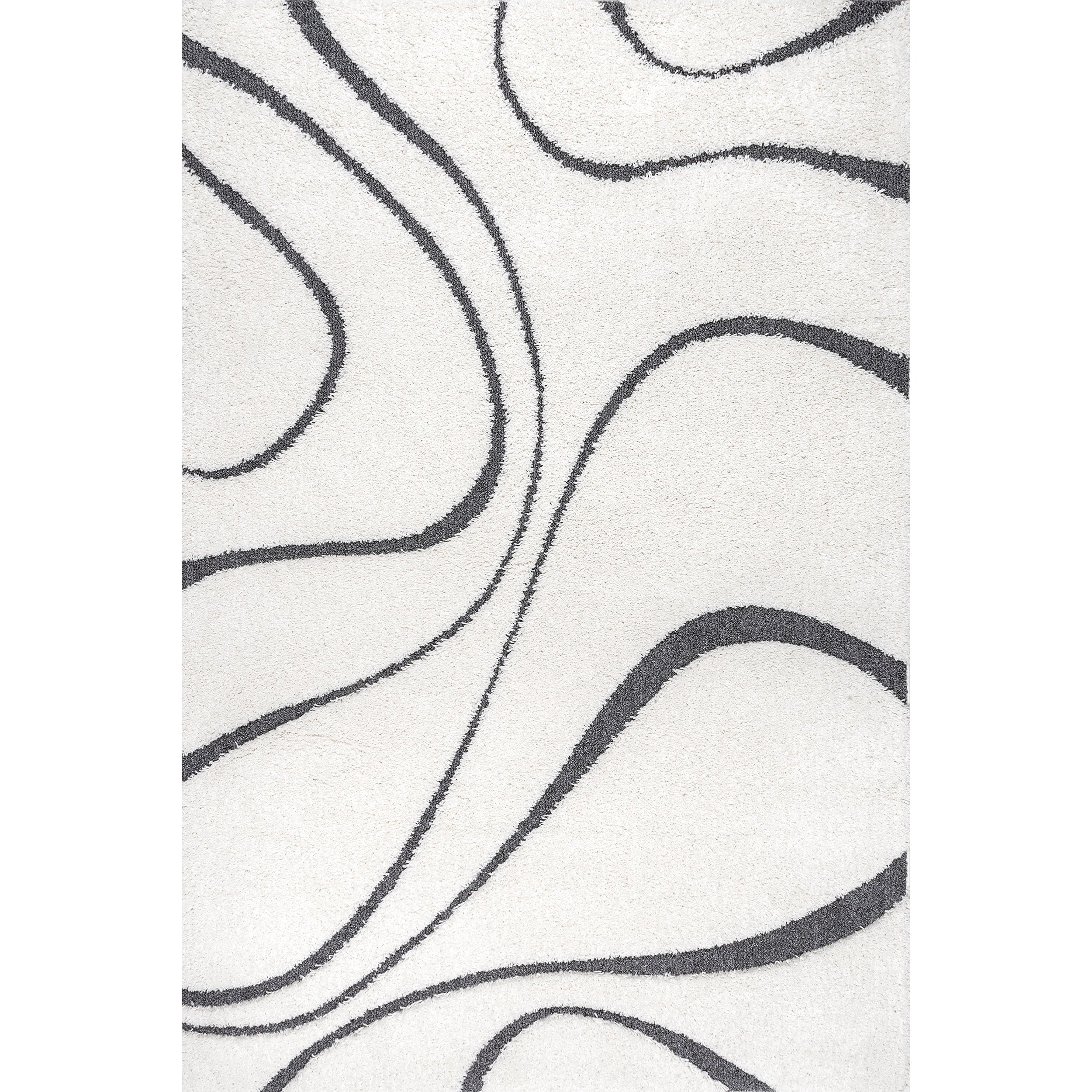 Nuloom Krista Contemporary Swirls Shag Area Rug