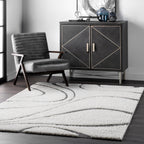 Nuloom Krista Contemporary Swirls Shag Area Rug