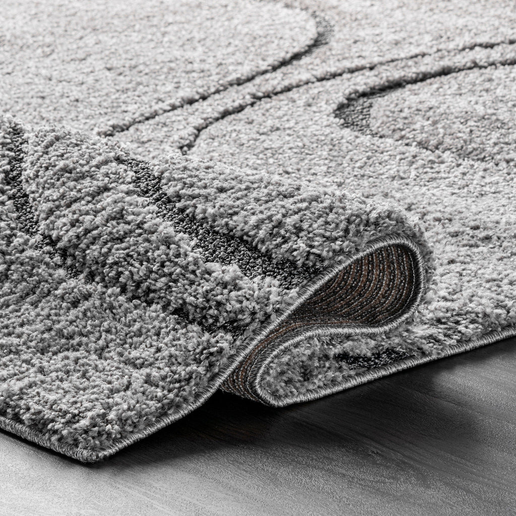 Nuloom Krista Contemporary Swirls Shag Area Rug