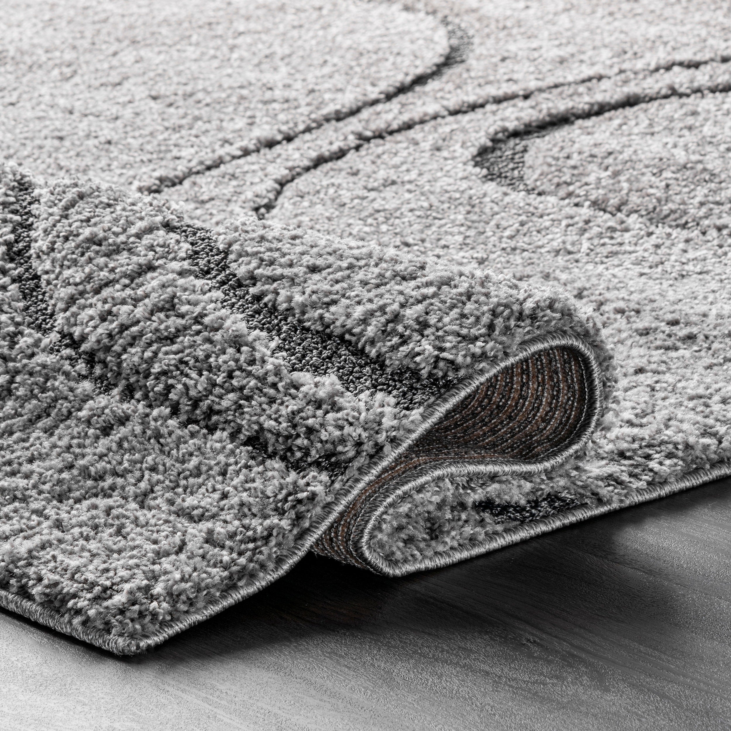 Nuloom Krista Contemporary Swirls Shag Area Rug