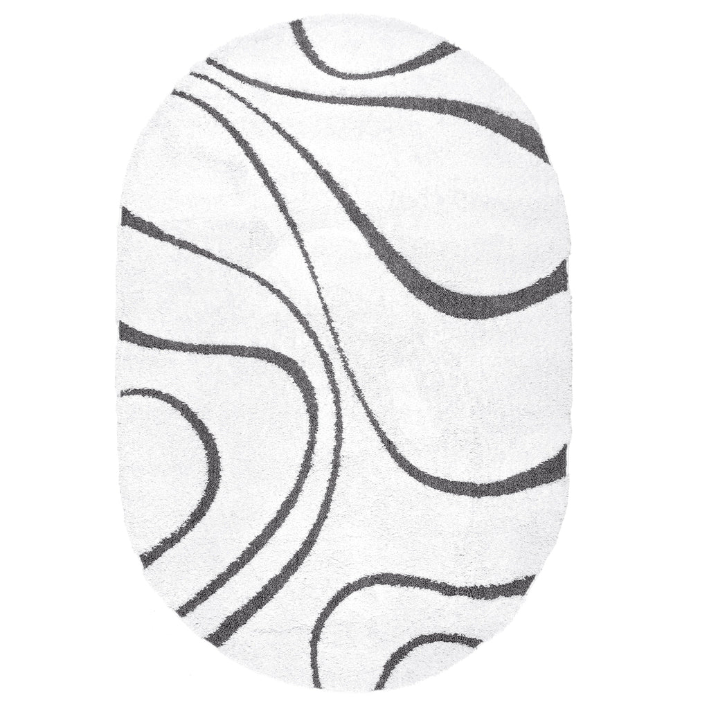 Nuloom Krista Contemporary Swirls Shag Area Rug
