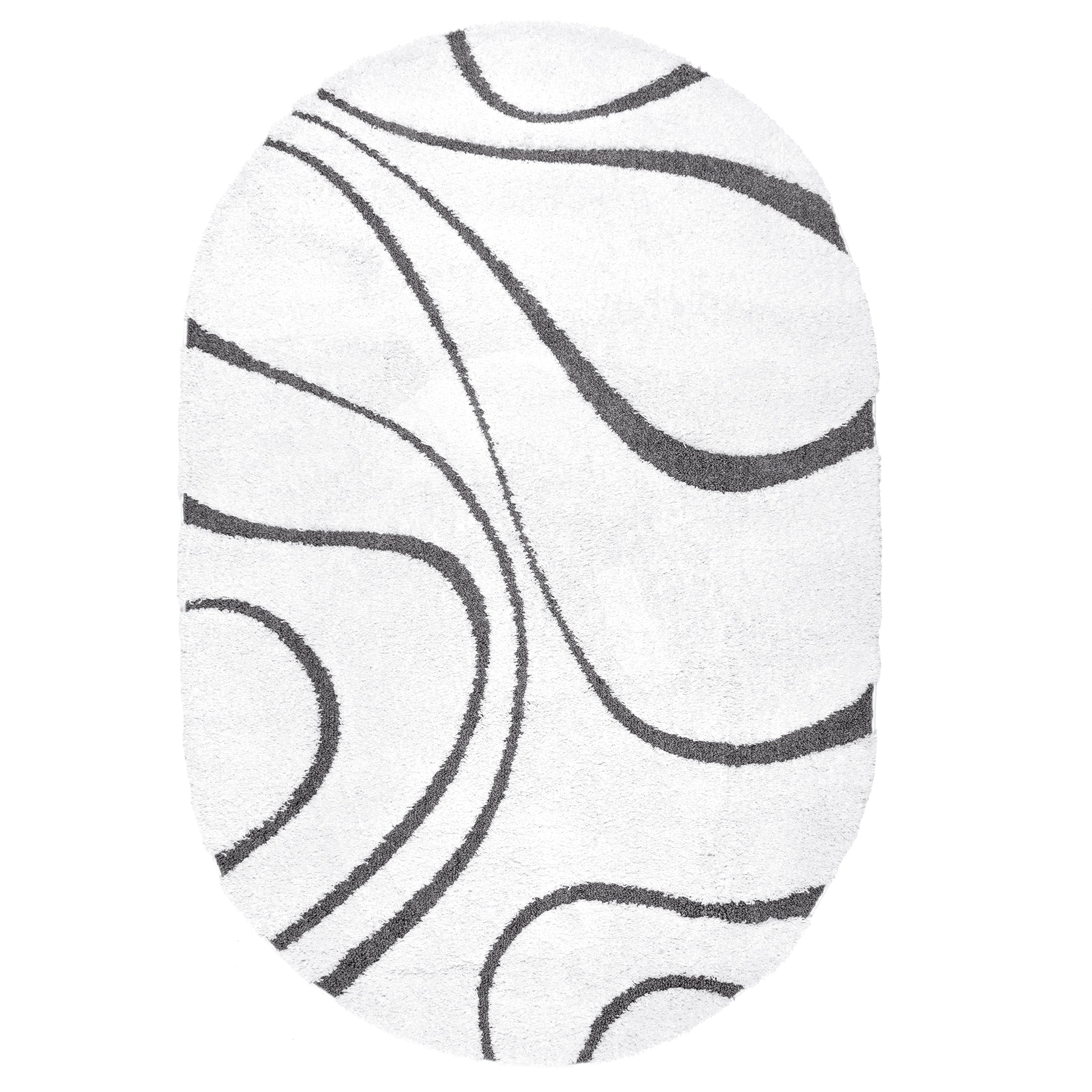 Nuloom Krista Contemporary Swirls Shag Area Rug