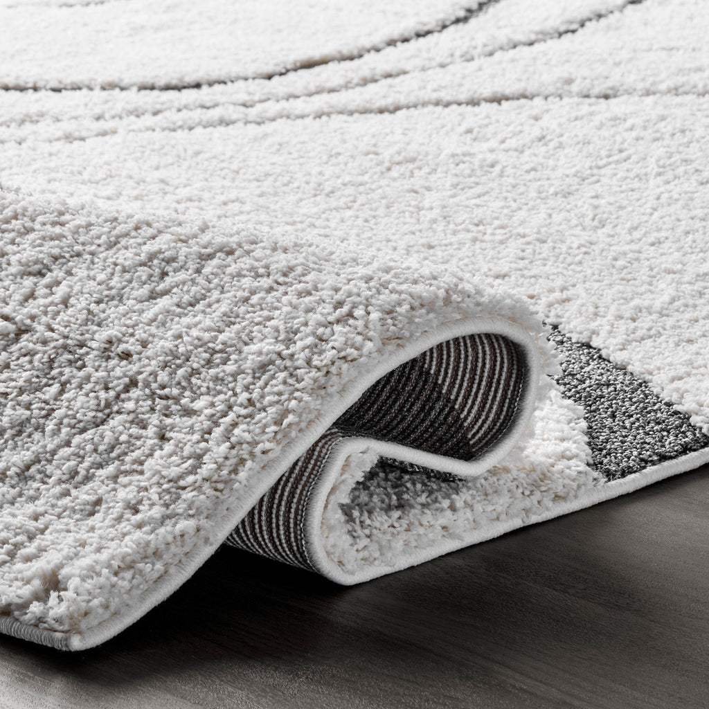 Nuloom Krista Contemporary Swirls Shag Area Rug