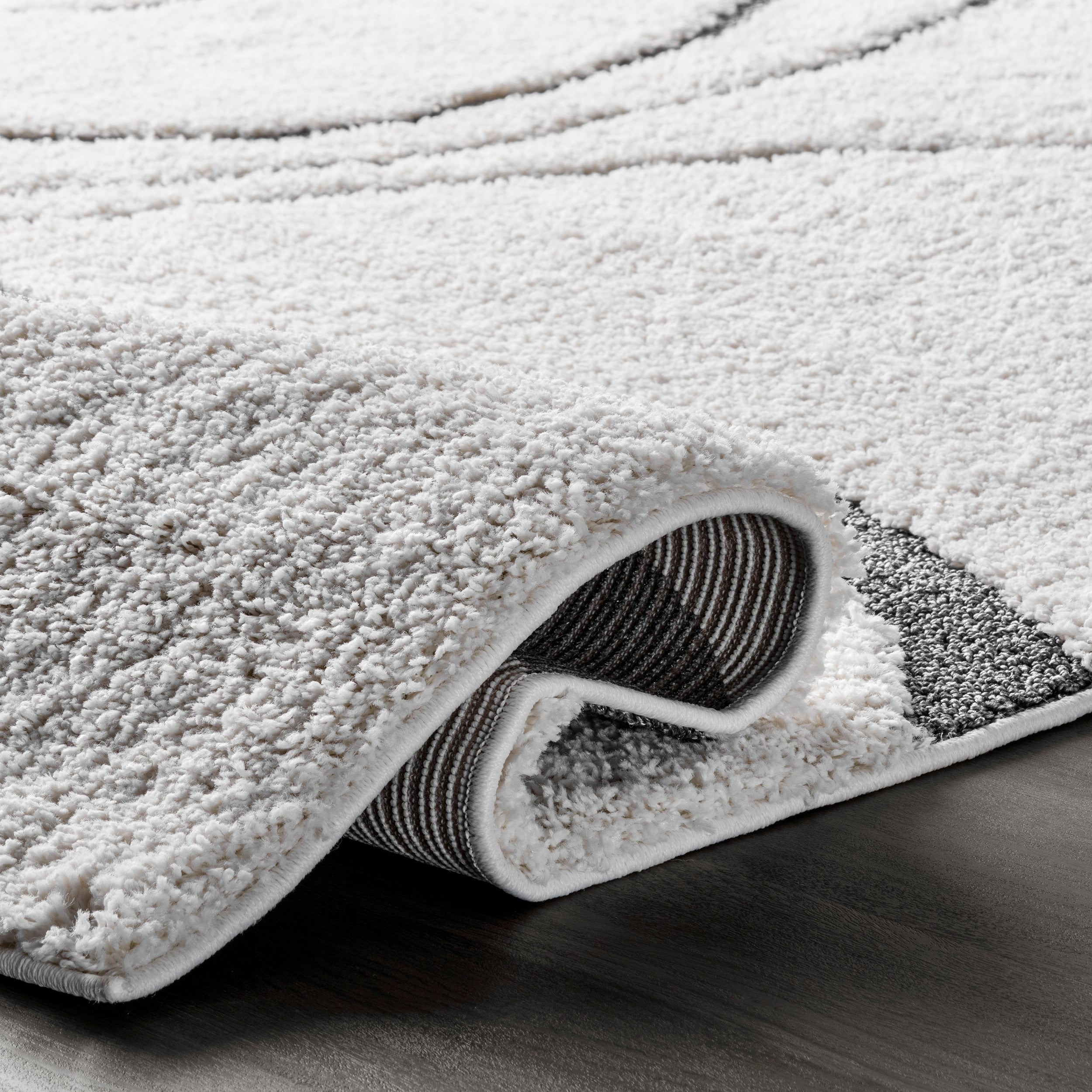 Nuloom Krista Contemporary Swirls Shag Area Rug