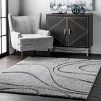 Nuloom Krista Contemporary Swirls Shag Area Rug