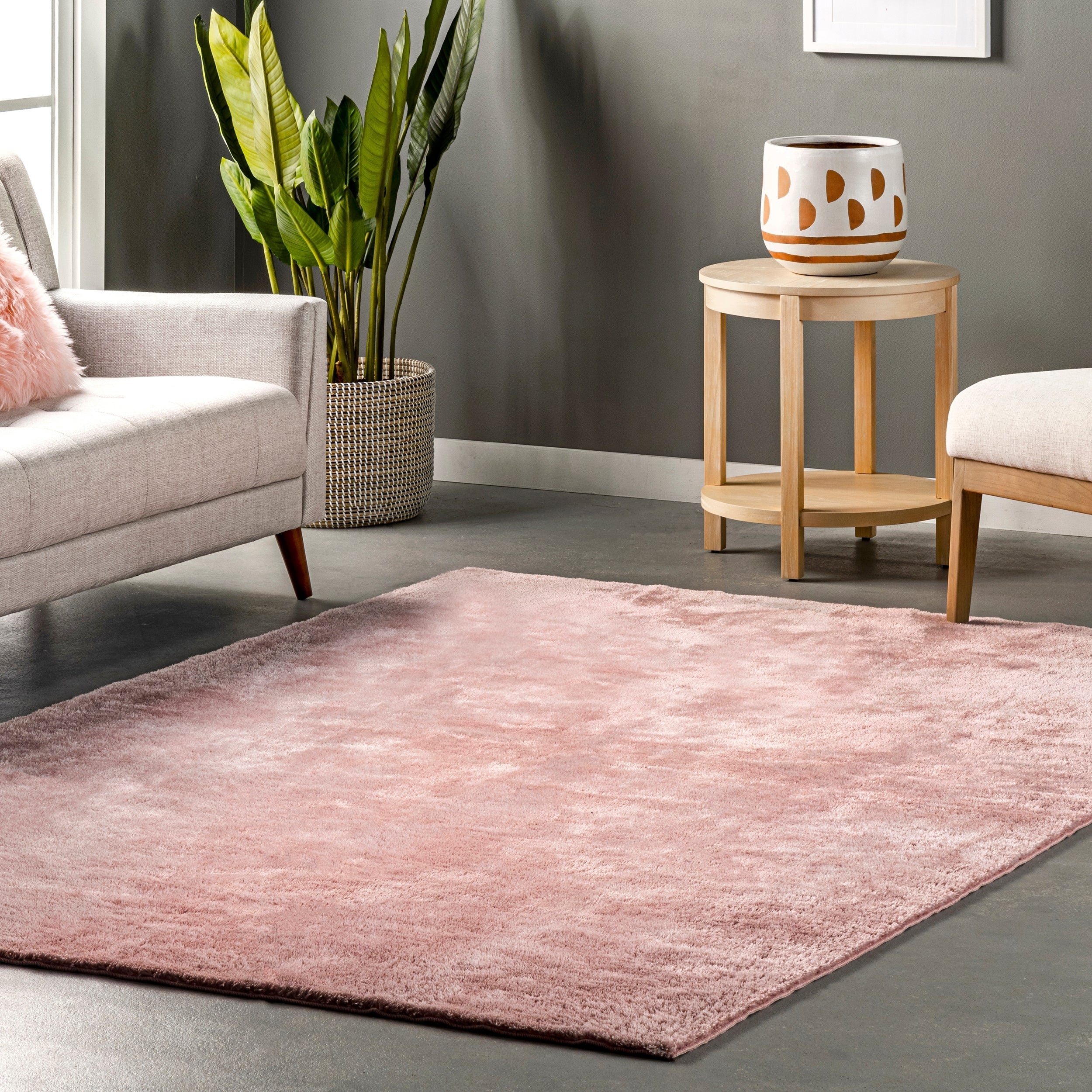 Nuloom Loni SuperiorWash Solid Machine Washable Shag Area Rug