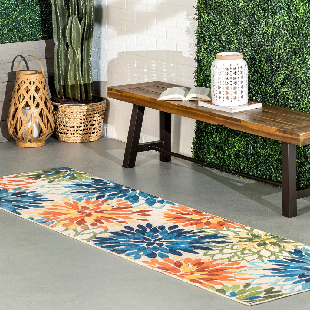 Nuloom Rosana Floral Machine Washable Indoor/Outdoor Area Rug